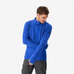 Sweter męski trekkingowy Simond Merino Resist. Niebieskie swetry męskie SIMOND, l, bez wzorów, z elastanu, bez kołnierzyka. Za 349.99 zł.