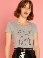 WOOOP Koszulka w kolorze szarym rozmiar: XXL. Szare bluzki damskie Wooop, xxl, bez wzorów, z bawełny, bez kołnierzyka, bez ramiączek. Za 61.02 zł.