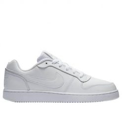 Buty do chodzenia męskie Nike Ebernon Low. Białe buty sportowe na co dzień męskie Nike, z materiału, bez zapięcia, trekkingowe. Za 261.00 zł.