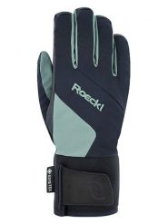 Roeckl SPORTS Rękawiczki narciarskie "Andalo GTX" w kolorze turkusowo-czarnym rozmiar: 4. Czarne rękawiczki dziecięce Roeckl SPORTS, z gore-texu, bez ramiączek. Za 231.45 zł.