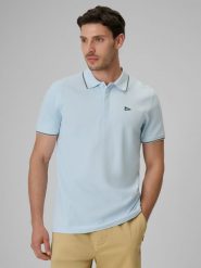 4F Koszulka polo regular męska - niebieska XXL. Niebieskie koszulki polo męskie 4f, m, bez wzorów, z bawełny, bez ramiączek. Za 99.99 zł.