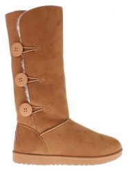 Blackfield Kozaki zimowe "Flocon" w kolorze jasnobrązowym rozmiar: 40. Brązowe kozaki damskie Blackfield, z materiału, bez obcasa. Za 173.99 zł.