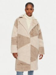 Bomboogie Kożuch CW8698TFSB4 Beżowy Loose Fit. Brązowe futra damskie Bomboogie. Za 1,149.00 zł.