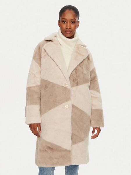 Bomboogie Kożuch CW8698TFSB4 Beżowy Loose Fit. Brązowe futra damskie Bomboogie. Za 629.00 zł.