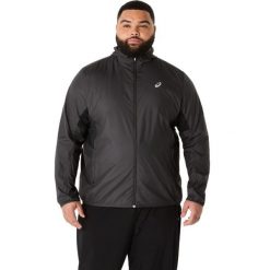 Kurtka Asics Core. Czarne kurtki treningowe męskie Asics, l, bez wzorów, z materiału, do biegania. Za 353.20 zł.