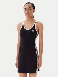 Adidas Sukienka codzienna adicolor 3-Stripes JW2586 Czarny Slim Fit. Czarne sukienki damskie Adidas, na co dzień, s, bez wzorów, z bawełny, bez kołnierzyka, bez ramiączek, proste. Za 102.99 zł.