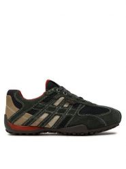 Geox Półbuty U Snake K U4207K 02214 C1300 Zielony. Zielone półbuty męskie Geox, z materiału, bez zapięcia. Za 449.99 zł.