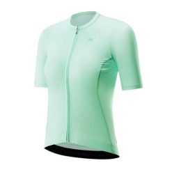 Koszulka kolarska na rower rozpinana. Zielone t-shirty damskie ROCKBROS, l, bez wzorów, z elastanu, bez kołnierzyka. Za 199.99 zł.