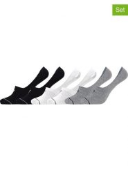 CR7 Skarpety-stopki (6 par) w kolorze czarnym, białym i szarym rozmiar: 40-46. Białe skarpetki męskie CR7, bez wzorów. Za 52.99 zł.