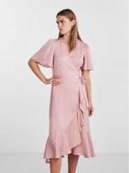 YAS Sukienka koktajlowa Thea 26028890 Różowy Standard Fit. Czerwone sukienki damskie YAS, xs, bez wzorów, z syntetyku, wizytowe, bez kołnierzyka, bez ramiączek. Za 179.99 zł.