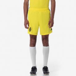 Spodenki bramkarskie AS Monaco Kombat Ryder 2024/25. Żółte szorty męskie Kappa, bez wzorów, sportowe. Za 167.60 zł.