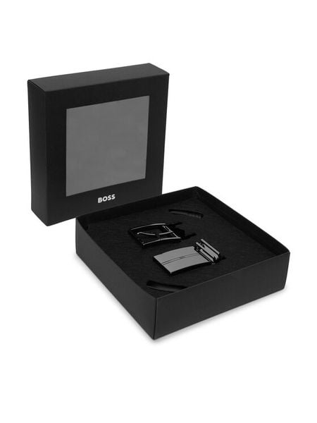BOSS Pasek 50537099 Czarny. Czarne paski męskie Boss, bez wzorów, ze skóry. Za 549.99 zł.