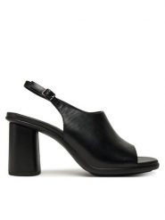 ECCO Sandały Sculpted Alba 23331301001 Czarny. Czarne sandały damskie ECCO, bez wzorów, ze skóry, bez obcasa, na słupku. Za 489.99 zł.