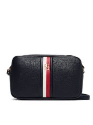 Tommy Hilfiger Torebka Th Corp Ess Camera Bag AW0AW19333 Granatowy. Niebieskie listonoszki damskie Tommy Hilfiger, bez wzorów, ze skóry, bez dodatków. Za 449.99 zł.