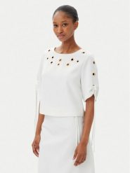 Artigli Bluzka ACBL000743 058 Biały Regular Fit. Białe bluzki damskie Artigli, bez wzorów, z syntetyku, bez ramiączek. Za 209.99 zł.
