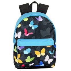 Plecak Perona Butterflies. Niebieskie plecaki damskie 100%, bez wzorów, z materiału, młodzieżowe. Za 129.80 zł.