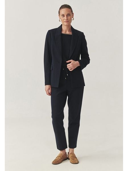 TATUUM Spodnie w kolorze granatowym rozmiar: 42. Niebieskie spodnie materiałowe damskie Tatuum, bez wzorów, z materiału, z podwyższonym stanem. Za 152.62 zł.