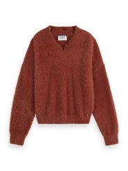 Scotch & Soda Sweter w kolorze czerwonobrązowym rozmiar: S. Brązowe swetry klasyczne damskie Scotch & Soda, s, bez kołnierzyka. Za 202.03 zł.