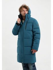 TRAVELIN' Płaszcz pikowany "Ludvig" w kolorze turkusowym rozmiar: XL. Niebieskie płaszcze męskie Travelin', s, bez wzorów. Za 521.99 zł.