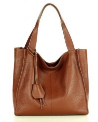 Torebka damska brązowa MARCO MAZZINI s139e. Brązowe shopper bag damskie bez wzorów, ze skóry, na ramię, duże, bez dodatków. Za 379.05 zł.