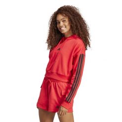 Bluza z kapturem damska ADIDAS Gym & Pilates. Bluzy sportowe damskie Adidas, l, z bawełny. Za 269.99 zł.