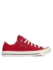 Converse Trampki Chuck Taylor All Star Hearts A19057C Czerwony. Czerwone trampki i tenisówki damskie Converse, bez wzorów, z materiału. Za 349.99 zł.