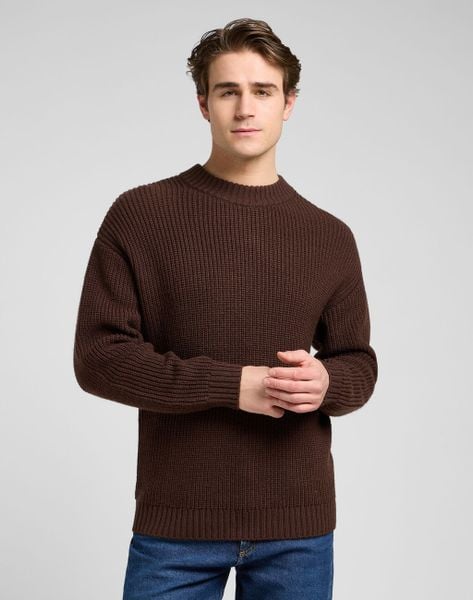 MESKI SWETER LEE CHUNKY CREW NECK ARABICA 112370541. Swetry męskie Lee, s, bez wzorów, bez kołnierzyka. Za 169.99 zł.
