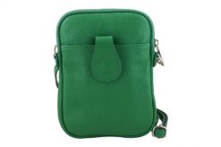 Listonoszka etui skórzane BARBERINI'S j. zielone 887-47. Zielone shopper bag damskie Barberinis, bez wzorów, ze skóry, na ramię, małe, bez dodatków. Za 119.99 zł.