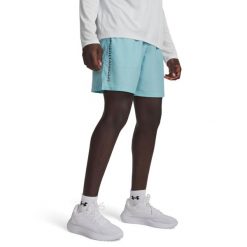 Spodenki treningowe męskie Under Armour Woven Wordmark. Czarne szorty sportowe męskie Under Armour, m, z materiału, na fitness i siłownię. Za 138.30 zł.