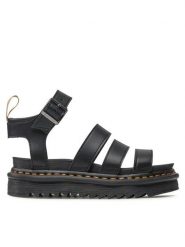 Dr. Martens Sandały V Blaire 23806001 Czarny. Czarne sandały damskie Dr. Martens, bez wzorów, ze skóry, bez obcasa, na płaskiej podeszwie. Za 599.99 zł.