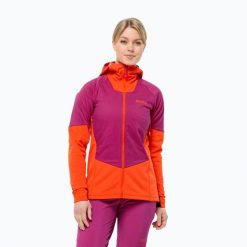 Kurtka przeciwdeszczowa damska Jack Wolfskin Alpspitze Ins Hybrid. Brązowe kurtki damskie Jack Wolfskin, bez wzorów, bez kaptura. Za 719.99 zł.