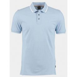 Koszulka Polo męska BOSS Parlay 190 AZZURRO regular fit niebieska (50494697-450). Niebieskie koszulki polo męskie Boss, m, bez wzorów, bez ramiączek. Za 279.00 zł.