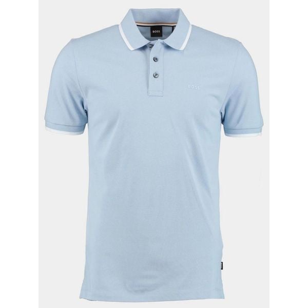 Koszulka Polo męska BOSS Parlay 190 AZZURRO regular fit niebieska (50494697-450). Niebieskie koszulki polo męskie Boss, m, bez wzorów, bez ramiączek. Za 279.00 zł.