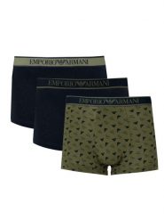Emporio Armani Bokserki "3 Pack" | 112130 4F717 | Mężczyzna | Zielony, Granatowy. Niebieskie bokserki męskie Emporio Armani, bez wzorów, z bawełny. W wyprzedaży za 179.00 zł.