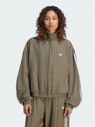 Adidas Bluza Checks LE8306 Khaki Regular Fit. Brązowe bluzy bez kaptura damskie Adidas, l, z wiskozy. Za 369.99 zł.