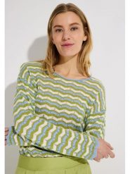 More & More Sweter w kolorze zielono-białym rozmiar: 38. Zielone swetry klasyczne damskie MORE & MORE, bez kołnierzyka. Za 124.95 zł.