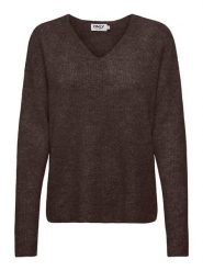 ONLY Sweter w kolorze brązowym rozmiar: XS. Brązowe swetry klasyczne damskie Only, xs, bez kołnierzyka. Za 89.95 zł.