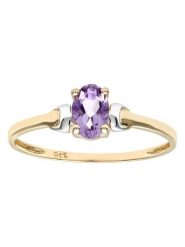 Diamant Exquis Złoty pierścionek z ametystem rozmiar: 55. Żółte pierścionki damskie Diamant Exquis, z ametystem, złote. Za 550.36 zł.