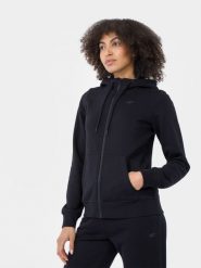 4F Bluza dresowa rozpinana z kapturem damska XS. Niebieskie bluzy z kapturem damskie 4f, xs, bez wzorów, z dresówki. W wyprzedaży za 79.99 zł.