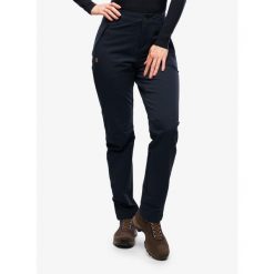 Spodnie damskie Fjallraven Abisko Winter Stretch Trousers W. Niebieskie spodnie materiałowe damskie Fjällräven, bez wzorów, sportowe. Za 749.99 zł.