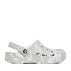 Klapki Crocs. Szare klapki damskie Crocs, bez wzorów, bez obcasa. Za 189.99 zł.