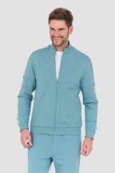 GUESS Turkusowa męska bluza Full Zip, Rozmiar XL. Niebieskie bluzy bez kaptura męskie Guess, l. W wyprzedaży za 329.99 zł.