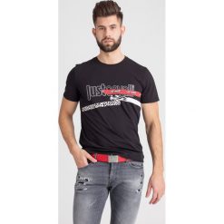 T-SHIRT Just Cavalli. Czarne t-shirty męskie Just Cavalli, l, bez wzorów, z bawełny, bez kołnierzyka. Za 293.00 zł.