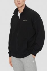GUESS Czarna bluza męska z lampasami Emis. Czarne bluzy bez kaptura męskie Guess, l, z bawełny. W wyprzedaży za 286.99 zł.