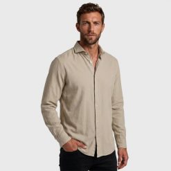 Koszula turystyczna męska z długim rękawem NORWAY LINEN. Białe koszule męskie Aulp, na lato, l, bez wzorów, z bawełny, bez kołnierzyka, bez ramiączek. Za 289.99 zł.