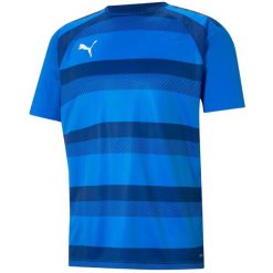 Koszulka męska Puma teamVISION Jersey. Niebieskie t-shirty sportowe męskie Puma, m, z jersey, bez ramiączek, do piłki nożnej. Za 89.00 zł.