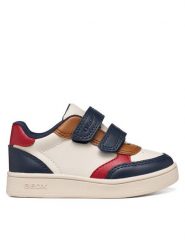 Geox Sneakersy B Eclyper Boy B555LA 000BC C1M4B Kremowy. Białe buty sportowe chłopięce Geox, ze skóry, bez zapięcia. Za 179.99 zł.