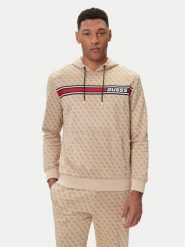 Guess Bluza Z4BQ30 K7122 Beżowy Regular Fit. Brązowe bluzy bez kaptura męskie Guess, m, z bawełny. Za 389.99 zł.