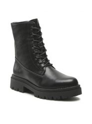 Jenny Fairy Trapery WS5865-03 Czarny. Czarne trapery damskie Jenny Fairy, ze skóry, bez obcasa. Za 119.99 zł.