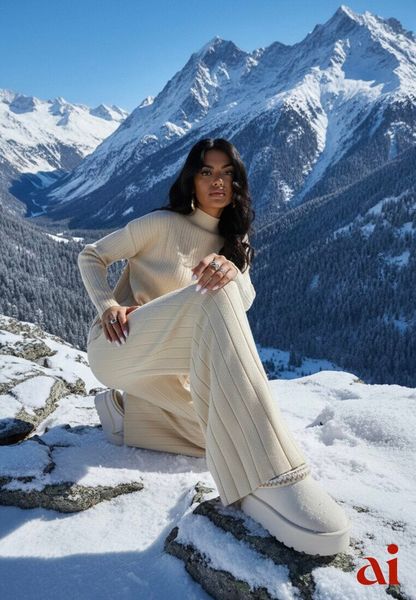 Beżowy Komplet Dzianinowy Spodnie o Szerokim Kroju i Sweter Półgolf Datusa. Brązowe spodnie materiałowe damskie Renee, bez wzorów, z dzianiny, eleganckie. Za 139.99 zł.